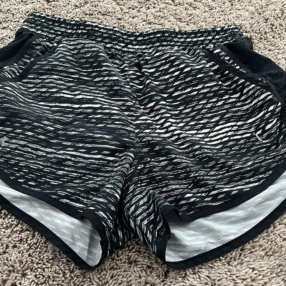 Black and white shorts